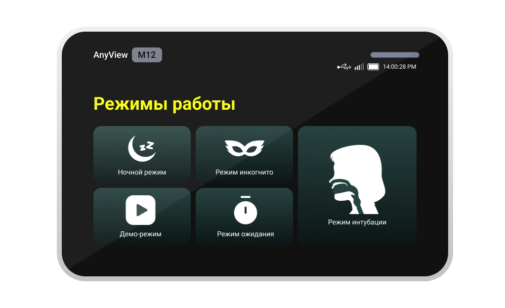 Режимы работы AnyView M12