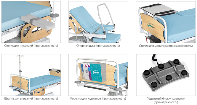 Модификации кровати акушерской КА